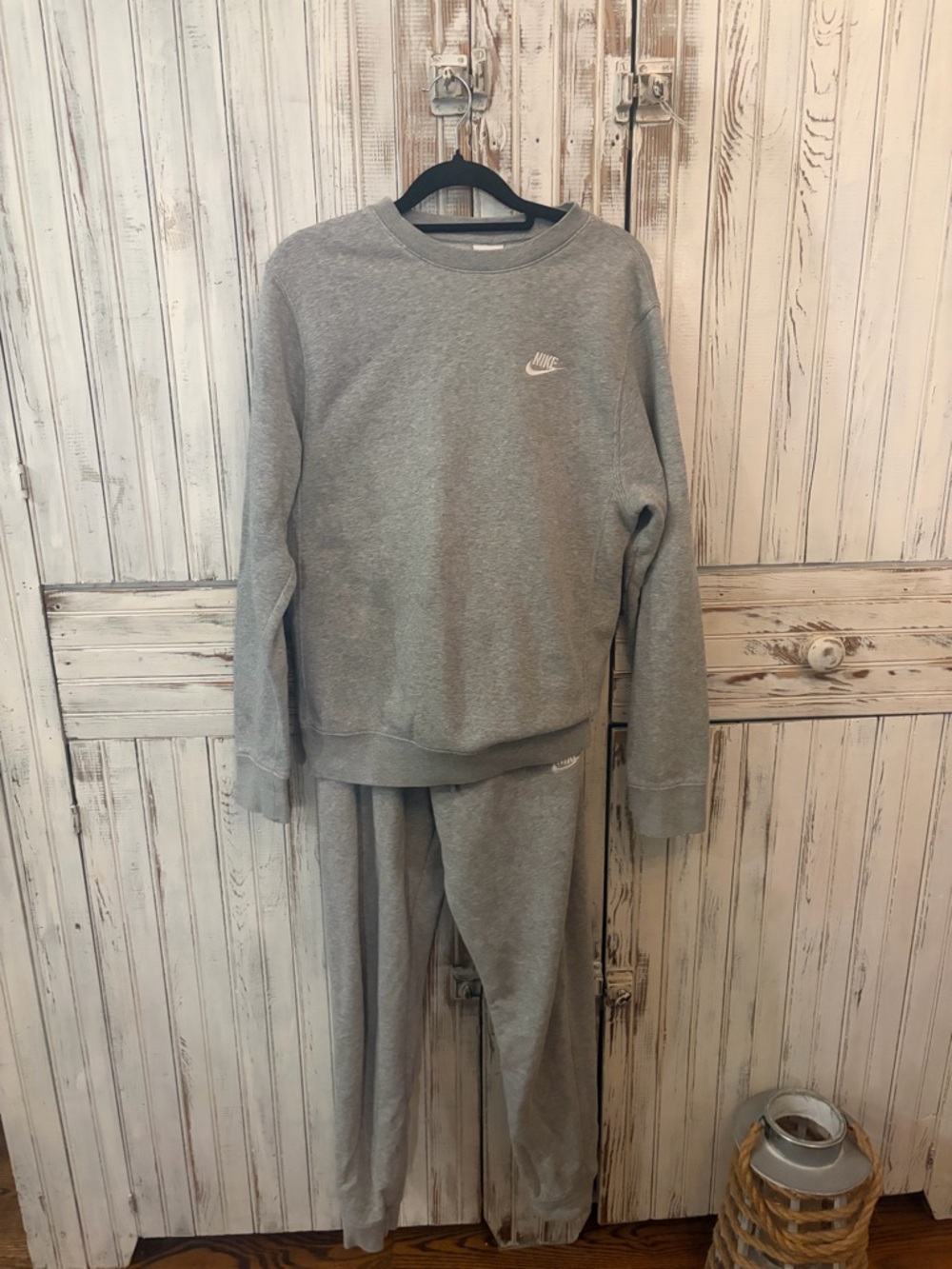 Grey nike track suit